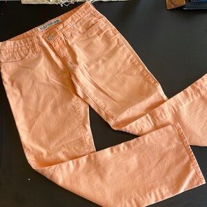 Fun cool peachy color summer jeans small casual style